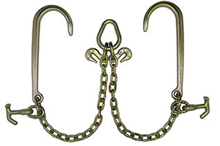 B/A V-Chain with Hook Cluster and 15" J-Hooks