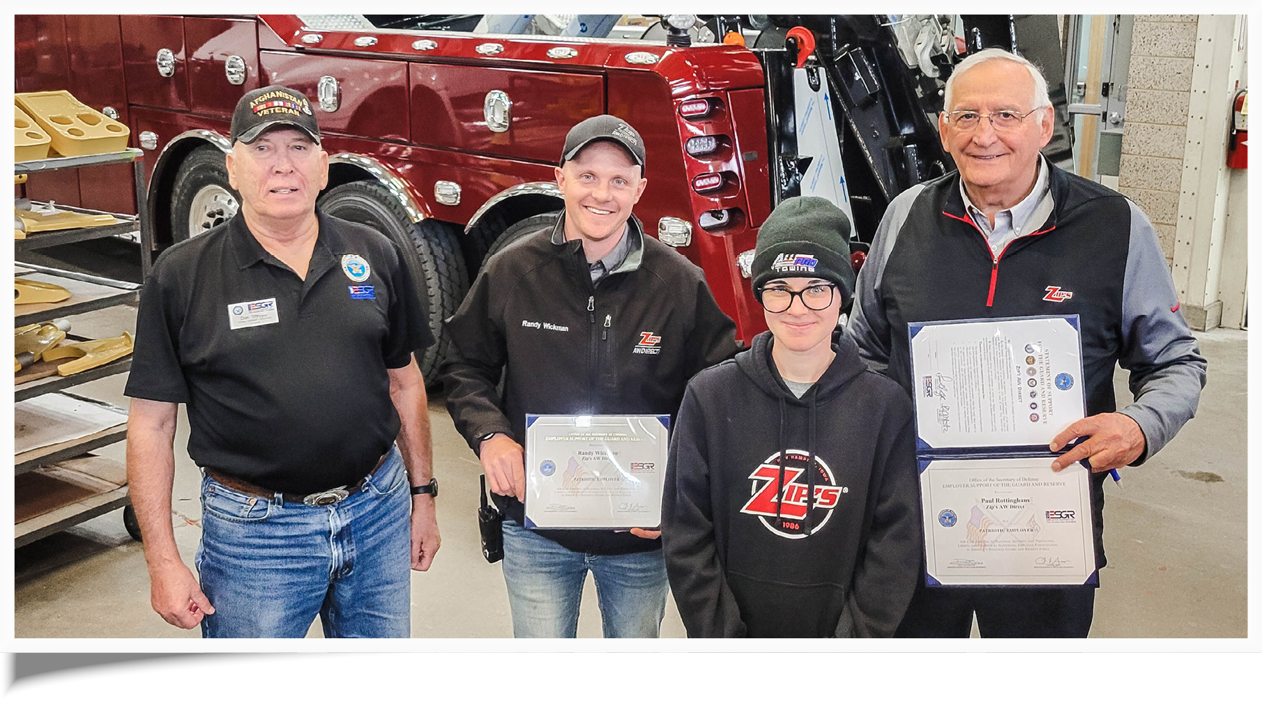 Zip's AW Direct Honored as Patriotic Employer