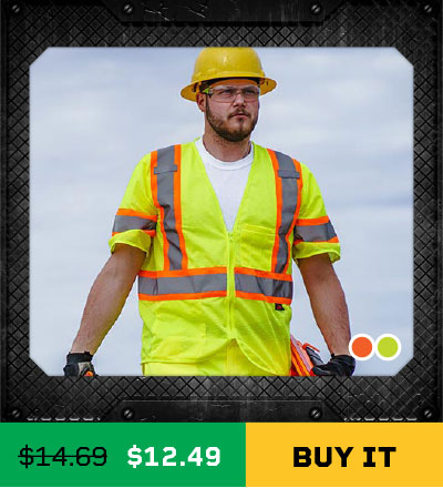 GSS Safety Class 3 Two Tone Mesh Zipper Safety Vest