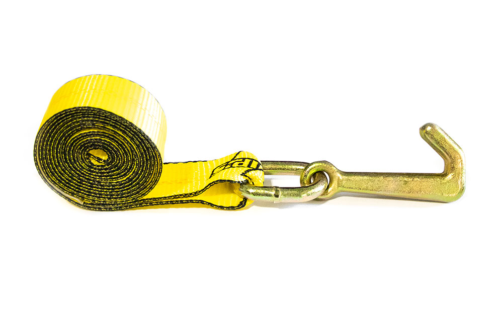 Automotive Tie Down Strap with Cluster Hook and Chain and Hook