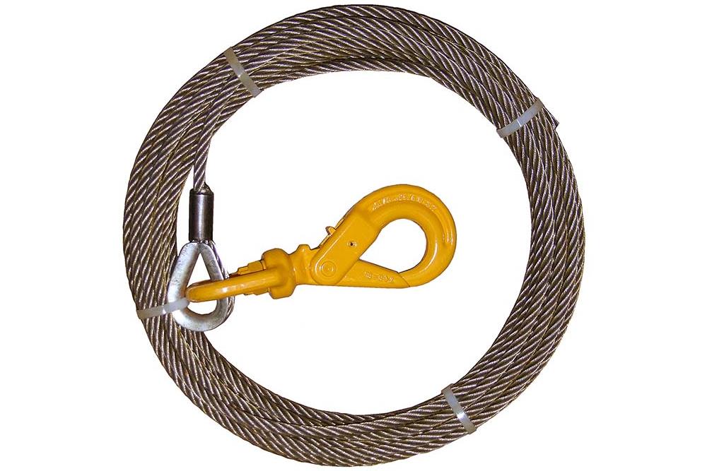 Steel Core Winch Cable with Self-Locking Swivel Hook