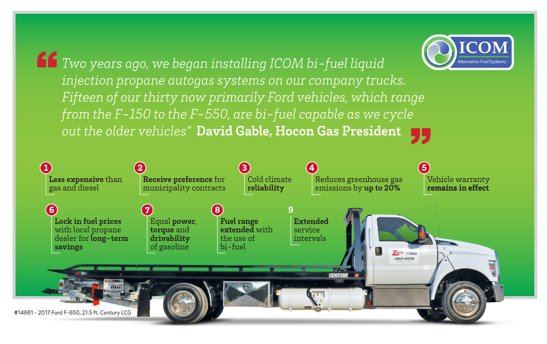 ICOM Propane Car Carrier with Callouts