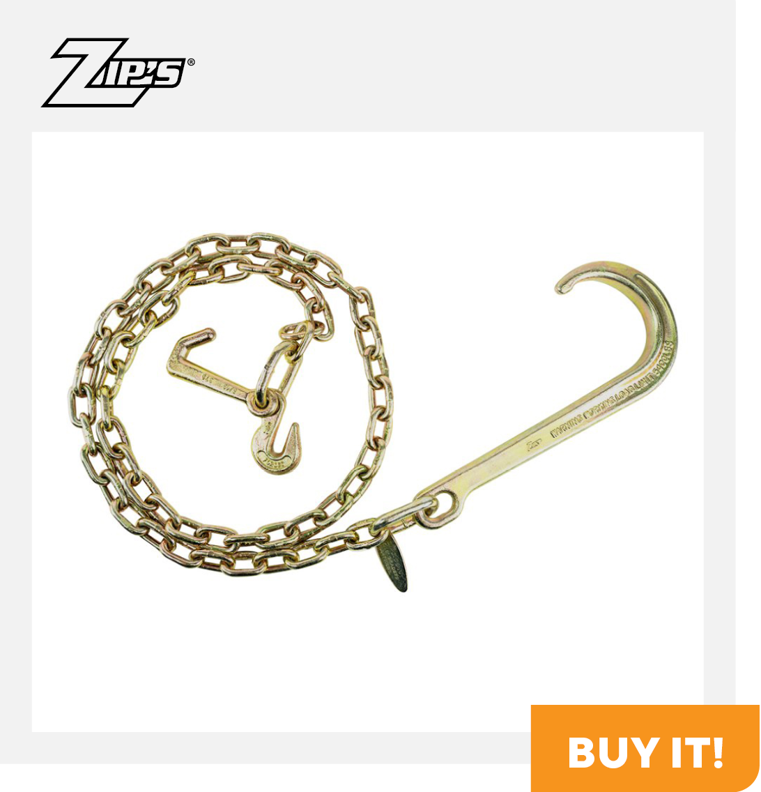 Zip’s J-Chain Assembly w/ 15" J, Grab & Mini J Hooks