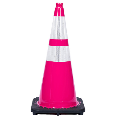 JBC Revolution Series Pink Reflective Traffic Cone