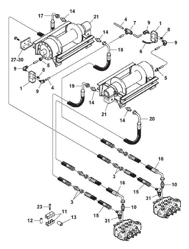 Winch Hydraulics & Air Free Spool