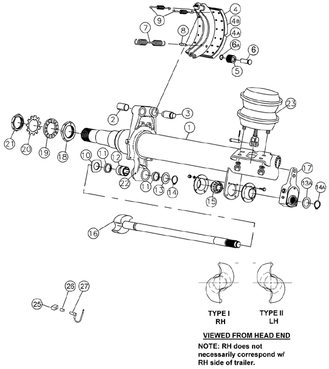 Axle and Brake Items (Dexter) (12-1/4” X 7-1/2”)