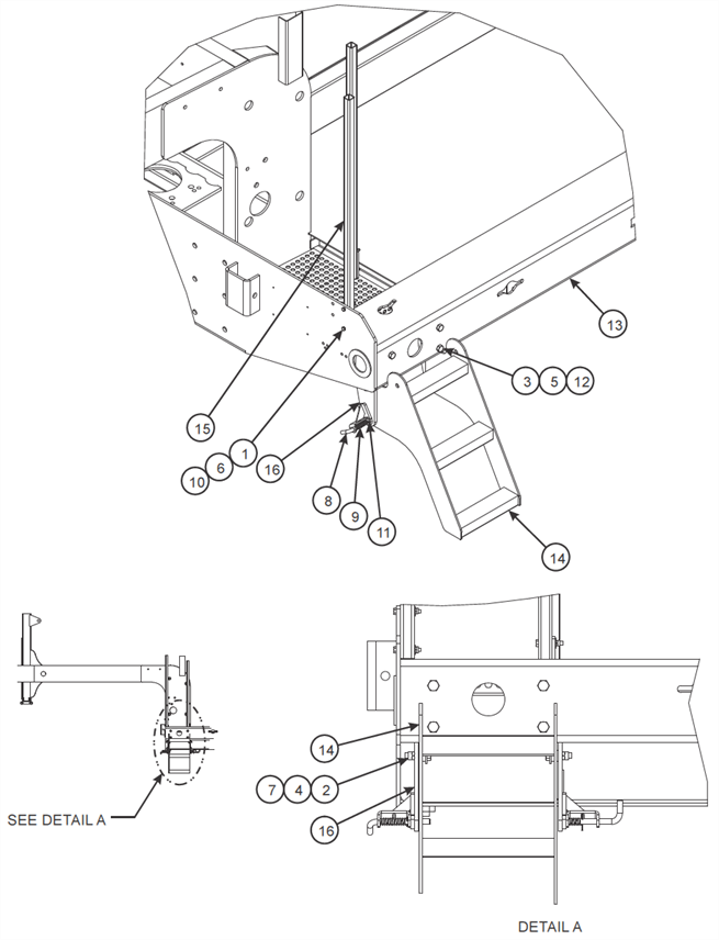 Ladder Assembly, Stor-Away Short (Option)