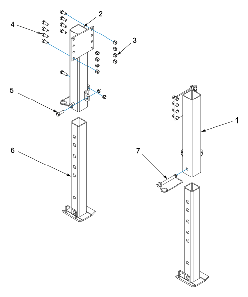 Landing Gear Installation - Bolt On Park Stand