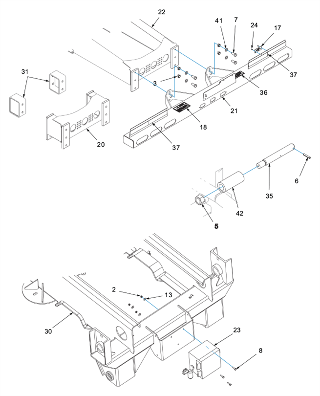 Mud Flap, E-Chain, Rollers and Bumper - 317E (1 of 2)