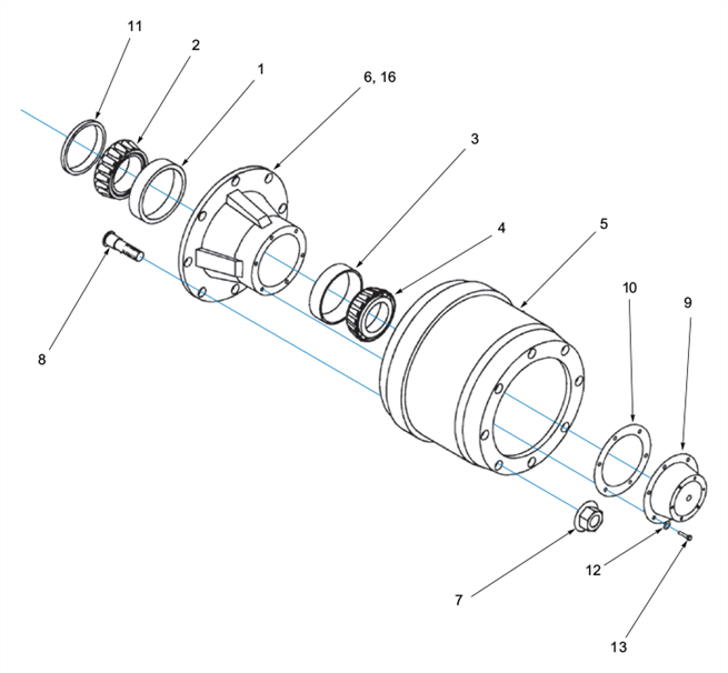 Outboard Pilot Mount Hub & Drum