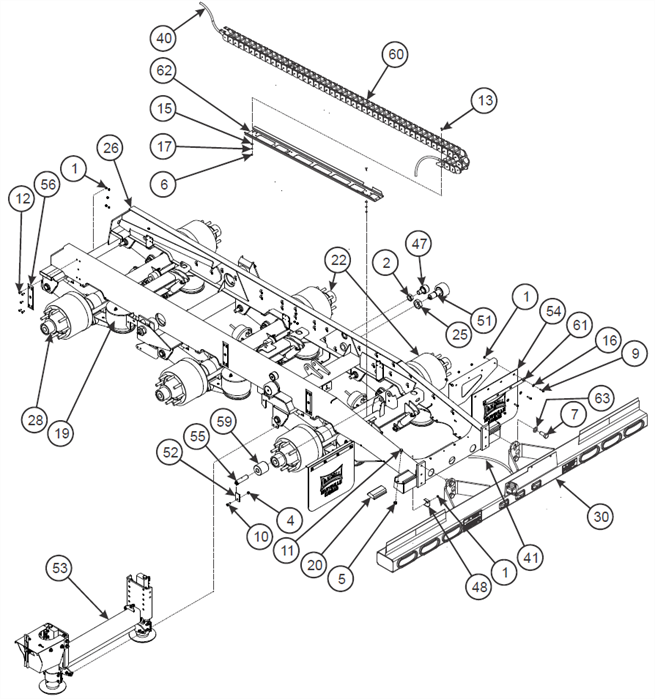 Undercarriage Assembly, Air Ride Suspension (Triple Axle) (2 of 2)