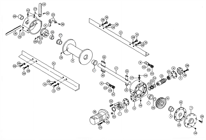 H-400 Series Short Coupling Lever Equipped Industrial Low Mould Winches ...