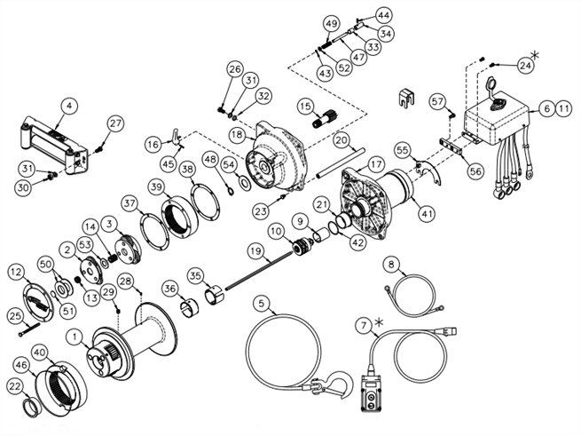 Ramsey Patriot-15000 Front Mount Winch (914208-0509-B)