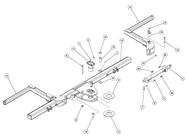 Crossbar Assembly - Recessed Pins