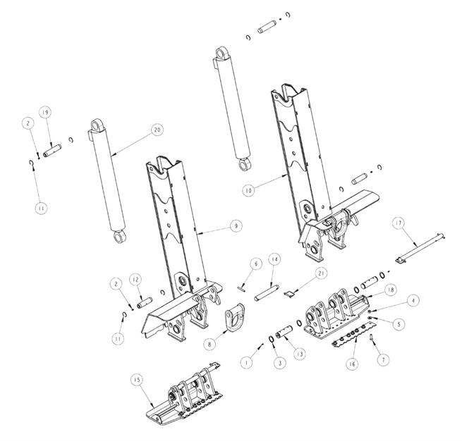 Jackleg Assembly With Flipper Feet