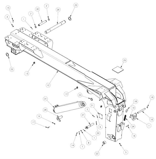 Outer Boom Assembly - 2 Stage